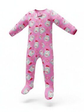KIDGETS Pink Christmas Owl Print Fleece Blanket Sleeper Girls 24 months